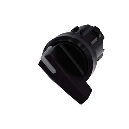 Siemens Illuminable selector switch, 22 mm, round, plastic, black 3SU1002-2CF10-0AA0-ZY15