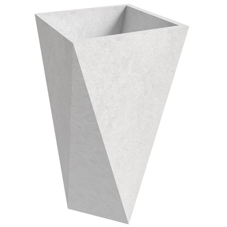 Leisuremod Aloe Handcrafted Fiberstone & MgO Clay Square Tapered Planter with Cover & Weather-Resistant AP29W
