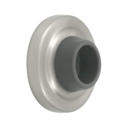 Patioplus 2.37 in. Diameter Concave Flush Bumper, Satin Nickel Solid PA795601