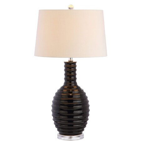 Jonathan Y Dylan 29.5 in. Ceramic LED Table Lamp, Black JYL8020B