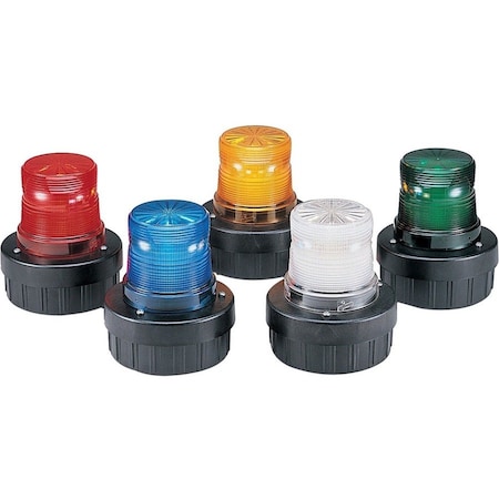 Federal Signal Warning Light w/Sound, LED, Amber, 24VDC AV1-LED-024A