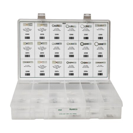 Auveco Crystal Clear Krimp & Seal Terminals Quik-Select Ii Assortment 6948