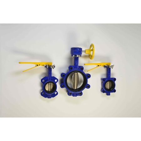 Chicago Valves And Controls 4 Buna Seated Butterfly Valve, Lug, Ductile Iron Body 55L2621040