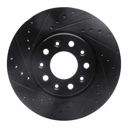 Dynamic Friction Co DFC Brake Rotor - Drilled and Slotted - Black 633-45023L