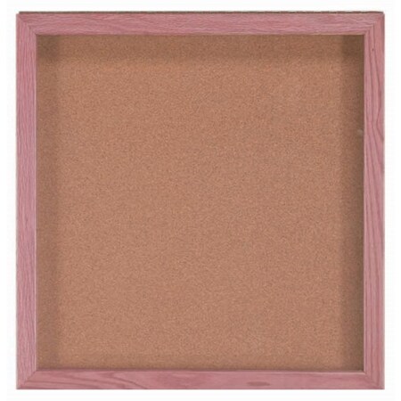 Aarco Souvenir and Memorabilia Display Case Cherry 24"x24" CBC2424S