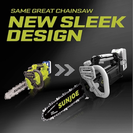 Sun Joe 24V iON 10 In, 4.0Ah Cordless Self Oiling Chain Saw, Tool-Less Bar/Chain Tension 24V-10CS