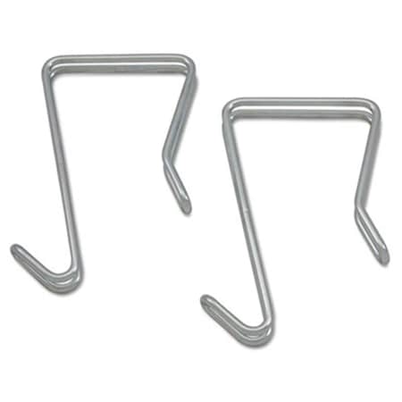 Fine-Line Single Sided Partition Garment Hook, Silver, Steel, 2-PK FI195232