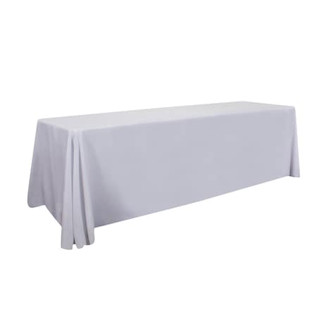 Showdown Displays Stain Resistant 3-Sided Throw 8 Ft - White 114126-WHIT