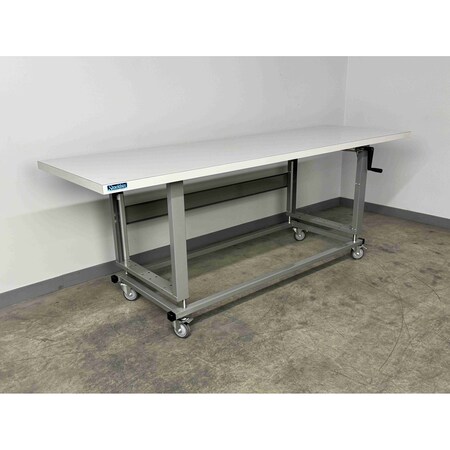 Stackbin Workbench, Mobile, Hand, Crank, Lift, Adj. E9630-2500-GY
