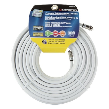 Monster Cable Just Hook It Up 100 ft. Weatherproof Video Coaxial Cable 140029-00