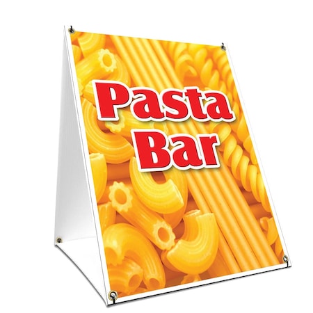 Signmission Pasta Bar, 36 Inch x 24 Inch A-frame Yard Sign, Plastic Sign SBC-2436-Pasta Bar