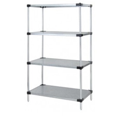 Betterbeds 4-Shelf, Galvanized Steel Solid Shelving Unit - 18 x 72 x 86 in. BE1137144