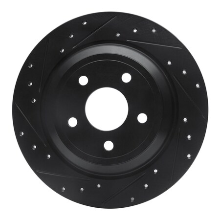 Dynamic Friction Co DFC Brake Rotor - Drilled and Slotted - Black 633-54262L