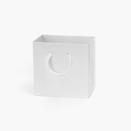 Nashville Wraps White Gloss Gift Bags, Petite 4x2.5x4, 100PK GTPBWH