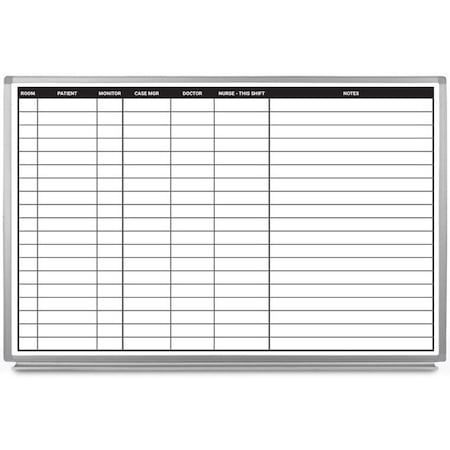 Creative Safety Supply Room and Board Dry-Erase Hospital Whiteboard, 36in x 24in WB10044-36