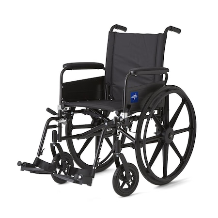 Medline K4 Lightweight Wheelchair with Full-Length Arms and Swing-Away Footrests MDS806500FLA