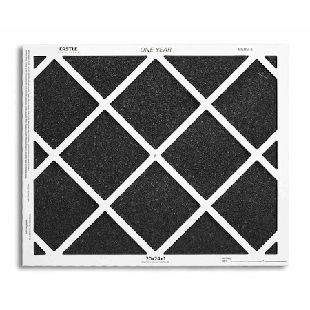 Castle Filters 20x24x1 Castle Super Flow MERV 6 HVAC One Year Air Filter 1-2024M6