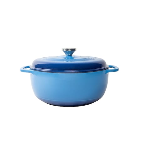 Lodge 6 Quart Blue Enameled Cast Iron Dutch Oven EC6D33