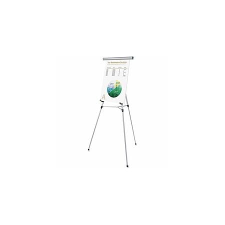Universal Telescoping Easel, 3-Leg, 34-64", Silver UNV43050