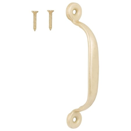 Prosource Door Pull, 3/4 in W, 4-3/4 in D, 1-3/16 in H, Steel, Satin Brass 20914SBB-PS