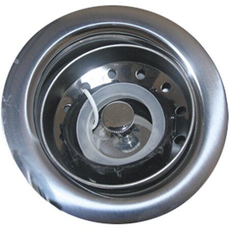 Westlake Pipe & Fittings 3-1/2'' Chrome Plated Plastic Body Duo Basket Strainer Assembly 03-1061