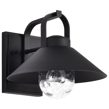Nuvo Ridge, Medium Outdoor Lantern, Black Finish, Clear Seeded Glass 60/8541