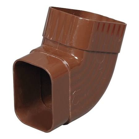 Euramax Amerimax Elbow, 5 in Gutter, Vinyl, Brown M1628