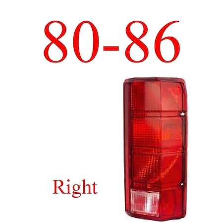 Escapada Right Hand Tail Light Assembly Lens for 1980-1986 Pu & Bronco ES3635751