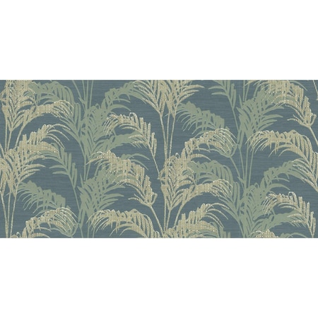 Advantage Rattan Teal Palm Wallpaper 4168-17731