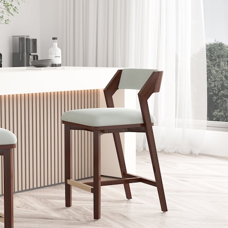 Manhattan Comfort Patricia Counter Stool  in White Glacier CS023-WH