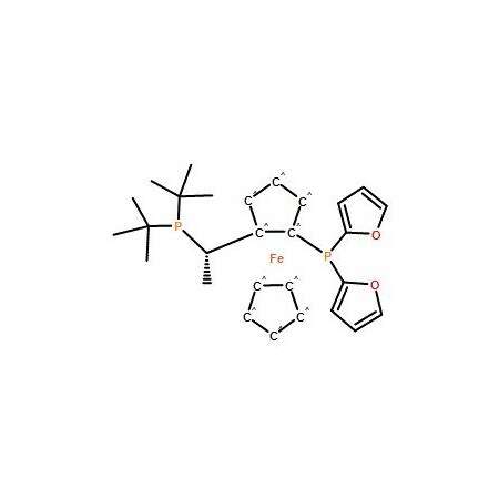 Ak Scientific (S)-1-((RP)-2-[Di(2-furyl)phosphino]ferrocenyl)ethyldi-tert-butylphosphine (1g), CAS 849924-42-1 7501AJ-1g