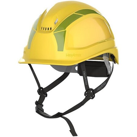Hexarmor Safety Helmets, HDPE, 6 Point Ratchet, Type 1, Class C, Yellow 16-14003Y