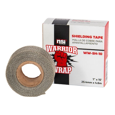 Warriorwrap Shielding Tape, Length 15FtWidth 1", Gr WW-SH-10