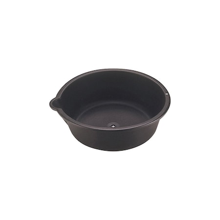 Shop Craft Oil Drain and Recovery Pan Plastic 6 qt Round Black 31118