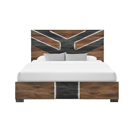 Global Furniture Usa Modern Optimus Brown/Black King Bed OPTIMUS-BRWN/BLK-KB