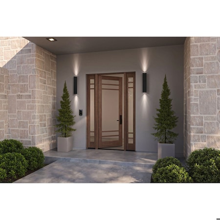 Doornmore G10502, 65.25" x 98" ( 36" Door + 2x12" Side) Left Hand, Mahogany SDL 5 Lite Exterior Door G10502-SW-3696-G10502-SL_1-2_LI