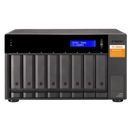 Qnap 8-bay desktop SATA JBOD expansion unit with a QXP-800eS-A1164 PCIe SATA host card TL-D800S-US