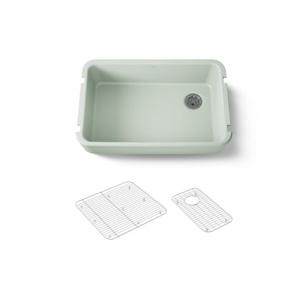Kohler Ironridge 34" undermount single-bowl farmhouse kitchen sink 24268-42