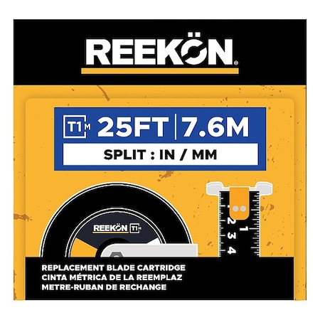 Reekon Tools Replacement Cartridge, 25 ft. L, Steel RKN-T1M-25-S2725