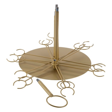 Lavish Home Cocktail Tree Stand 3-Tier Champagne Tower Holds 18 Stemware Glasses For Party Decorations KIT-DRNK1-GLD