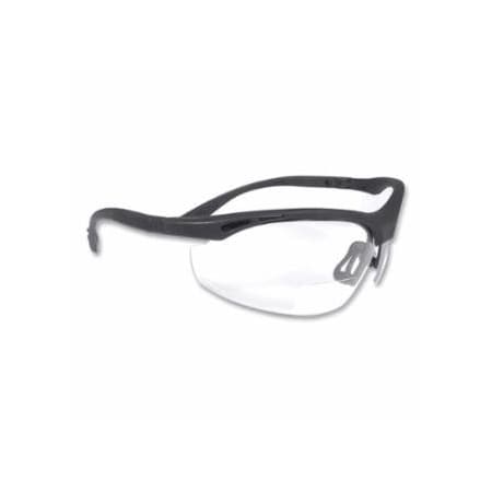 Radians Cheaters Bi-Focal Safety Glass, 2 Diopter, Polycarbonate, Black, Nylon 292-CH1-120