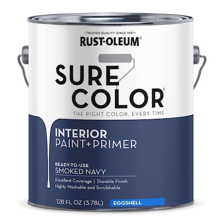 Rust-Oleum Sure Color Eggshell Smoked Navy Water-Based Paint + Primer Interior 1 gal 380226