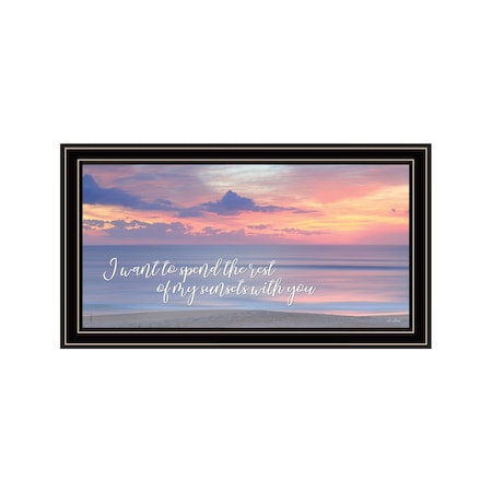 Homeroots Rest of My Sunsets Black Framed Print Wall Art 530003
