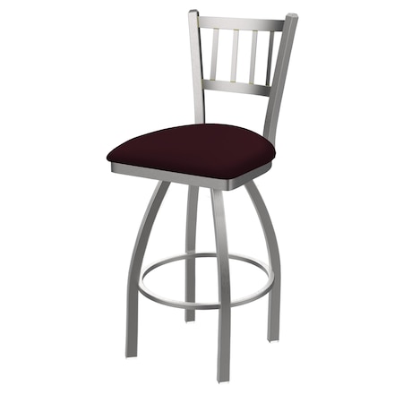 Holland Bar Stool Co 810 Contessa Stainless Steel 36in Swivel Bar Stool with Canter Bordeaux Seat 81036SS005
