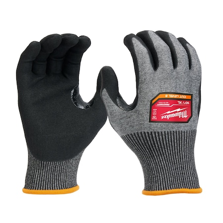 Milwaukee Tool Cut Protection Dipped Gloves, Cut Level A8 , Dipped , Nitrile , Sandy Nitrile , XL 12 PK 48-73-7023B