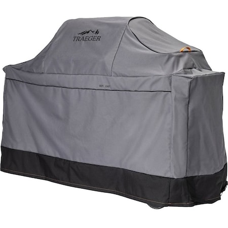 Traeger Grill Cover, Vinyl, Gray BAC600
