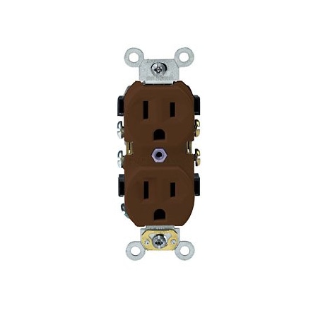 Leviton Commercial Grade Duplex Receptacle, 15 Amp, 125 Volt BR15