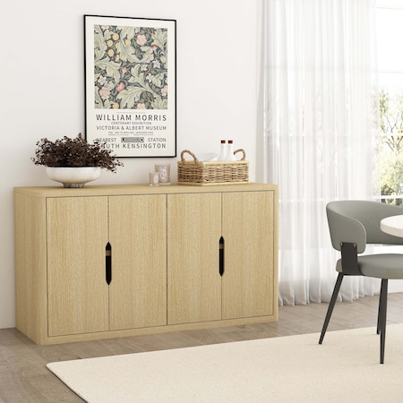 Manhattan Comfort Rivington 60in Sideboard in Natural Oak SB009-NA