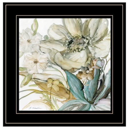 Homeroots Sea glass Garden II 3 Black Framed Print Wall Art 406881