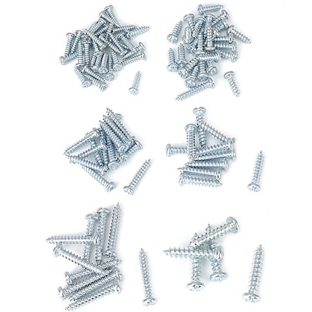 Prosource Screw Set, Sheet Metal, Zinc Plated, 95-Piece JL82102